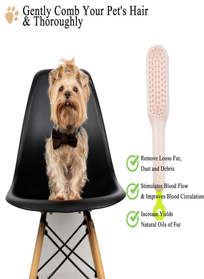 DEEUCHIS Scalable Grooming Brush for Small Dogs, Soft Puppy self-cleaning Brush, Soft Dog Brush for Shih Tzus, Yorkies, Maltipoos, Maltese (Pink) - Image 3